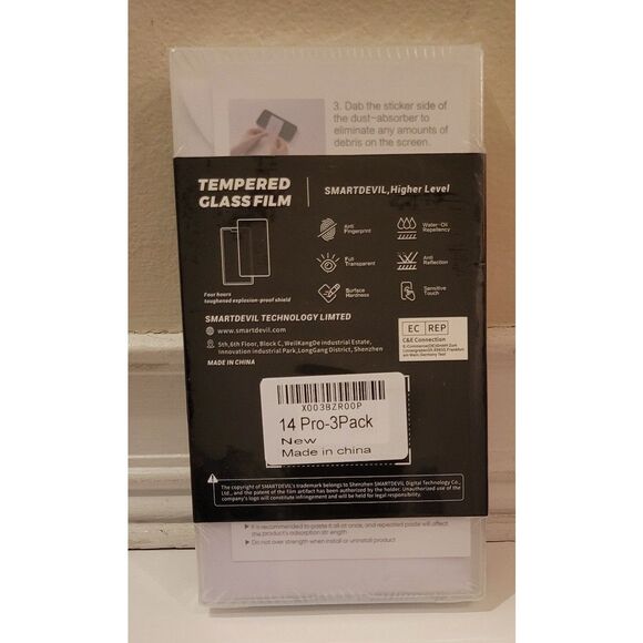 Screen Protector for iPhone 14 Pro Bubble Free Scratch Resistant 9H Glass Film - Picture 2 of 4